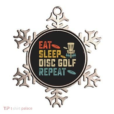 Frisbee Golf Vintage Eat Sleep Disc Golf Repeat Ornament