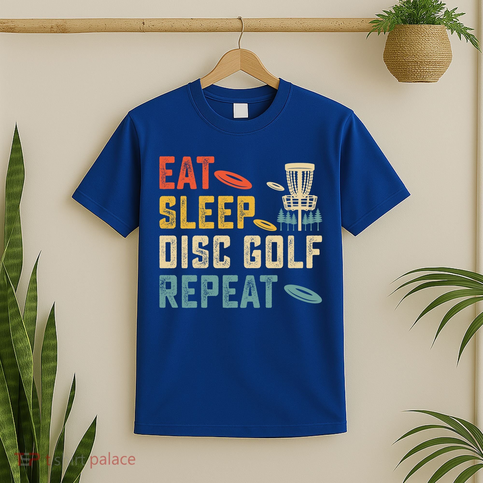 Frisbee Golf Vintage Eat Sleep Disc Golf Repeat T-Shirt