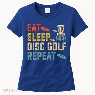 Frisbee Golf Vintage Eat Sleep Disc Golf Repeat Women's T-Shirt