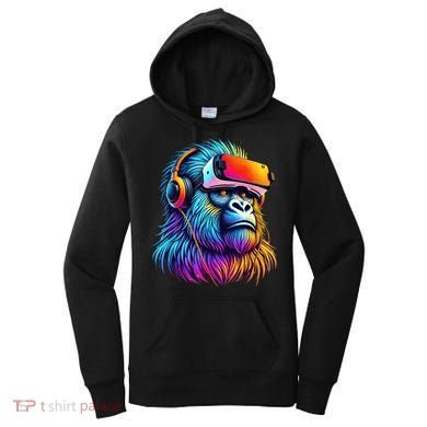 Funny Gorilla Vr Playing Tag Gorilla Vr Gamer Women's Hoodie