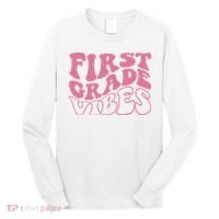 First Grade Vibes Happy First Day Of School 1st Grade Back Long Sleeve Shirt thumb 0