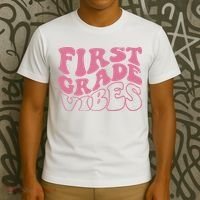 First Grade Vibes Happy First Day Of School 1st Grade Back T-Shirt thumb 3
