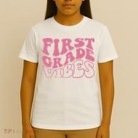 First Grade Vibes Happy First Day Of School 1st Grade Back T-Shirt thumb 4