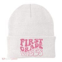 First Grade Vibes Happy First Day Of School 1st Grade Back Beanie thumb 0