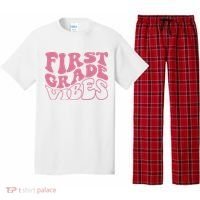 First Grade Vibes Happy First Day Of School 1st Grade Back Pajama Set thumb 0