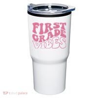 First Grade Vibes Happy First Day Of School 1st Grade Back Tumbler thumb 0