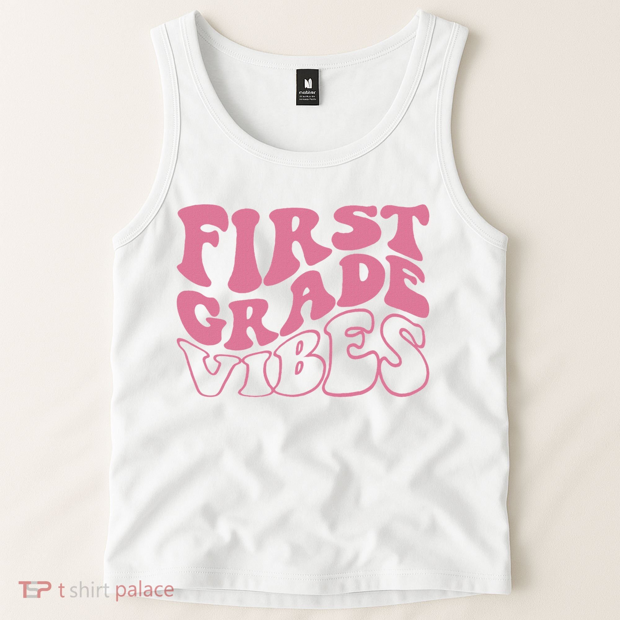 First Grade Vibes Happy First Day Of School 1st Grade Back Tank Top