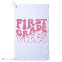 First Grade Vibes Happy First Day Of School 1st Grade Back Golf Towel thumb 0