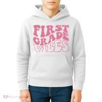 First Grade Vibes Happy First Day Of School 1st Grade Back Kids Hoodie thumb 4