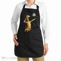 funny Giraffe Volleyball Spike Serve Player Spiker Apron thumb 2