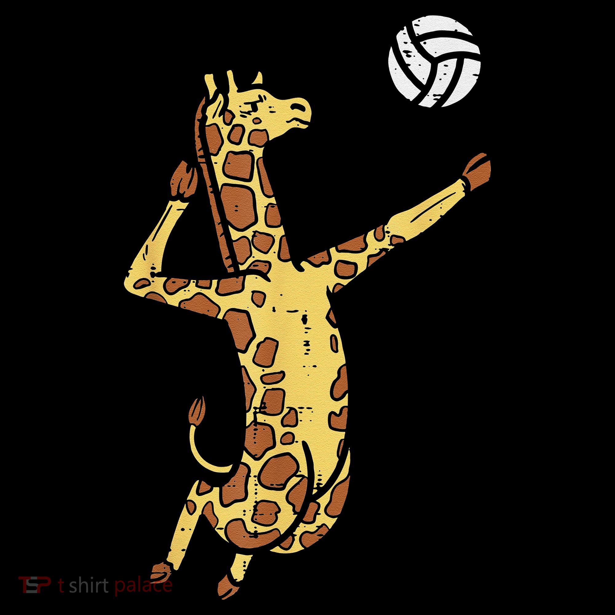 funny Giraffe Volleyball Spike Serve Player Spiker Sweatshirt