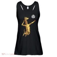 funny Giraffe Volleyball Spike Serve Player Spiker Ladies Essential Flowy Tank thumb 0