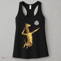 funny Giraffe Volleyball Spike Serve Player Spiker Women's Tank Top thumb 3