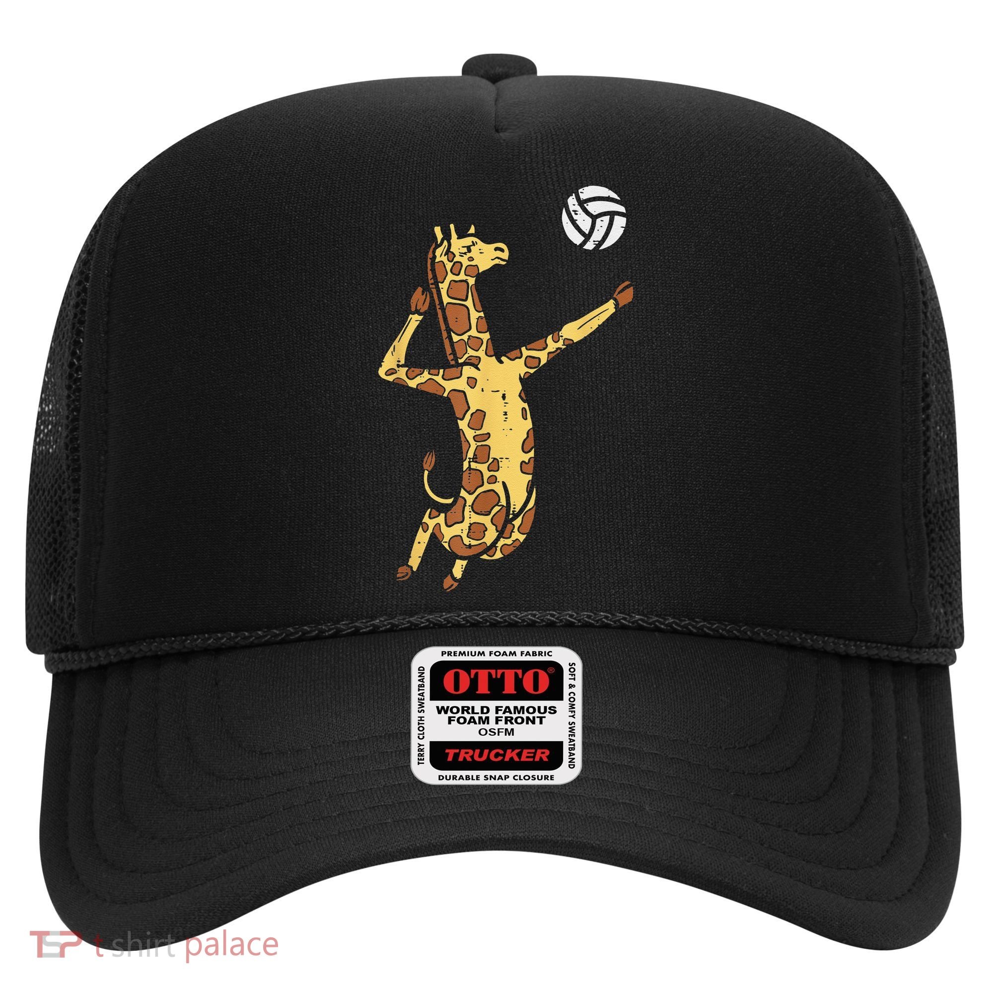 funny Giraffe Volleyball Spike Serve Player Spiker Hat