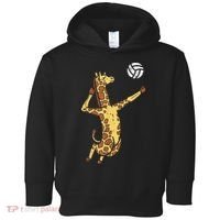 funny Giraffe Volleyball Spike Serve Player Spiker Toddler Hoodie thumb 0