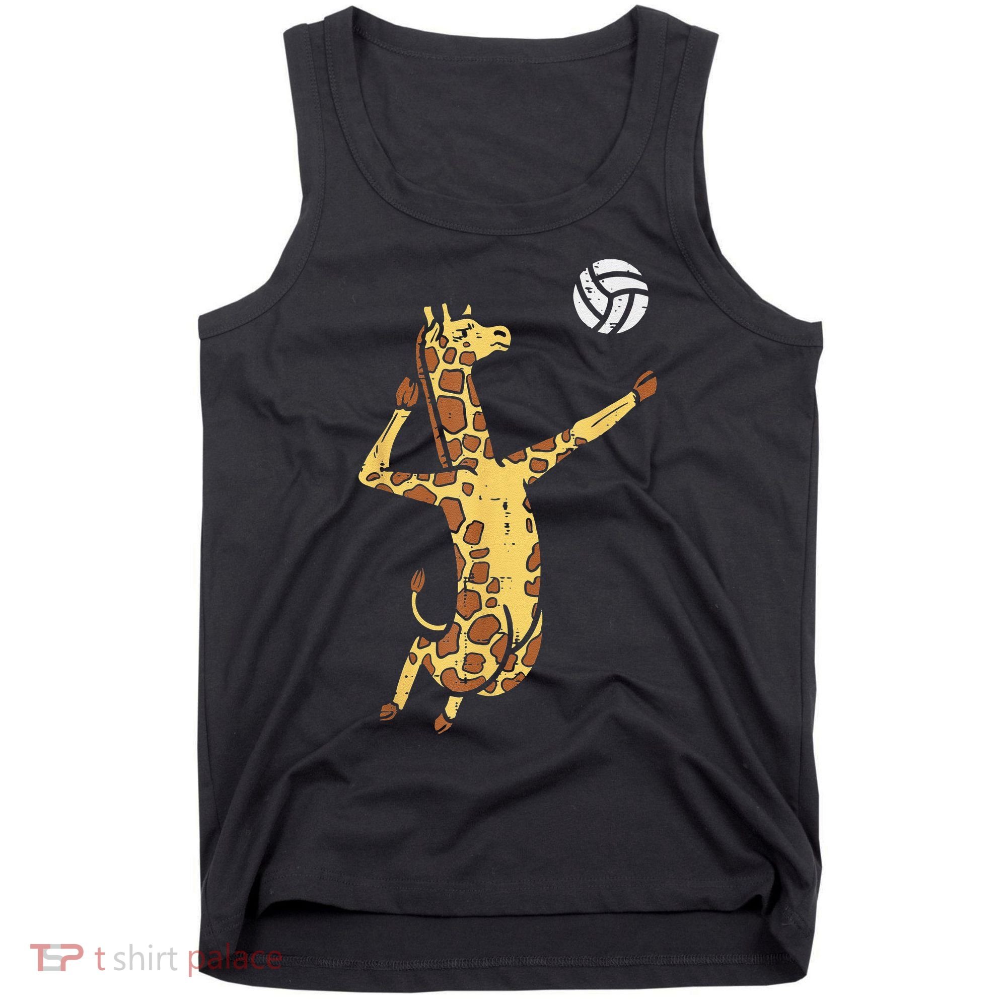 funny Giraffe Volleyball Spike Serve Player Spiker Tank Top