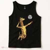 funny Giraffe Volleyball Spike Serve Player Spiker Tank Top thumb 2