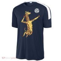funny Giraffe Volleyball Spike Serve Player Spiker Sport-Tek Competitor United Soccer Jersey thumb 2