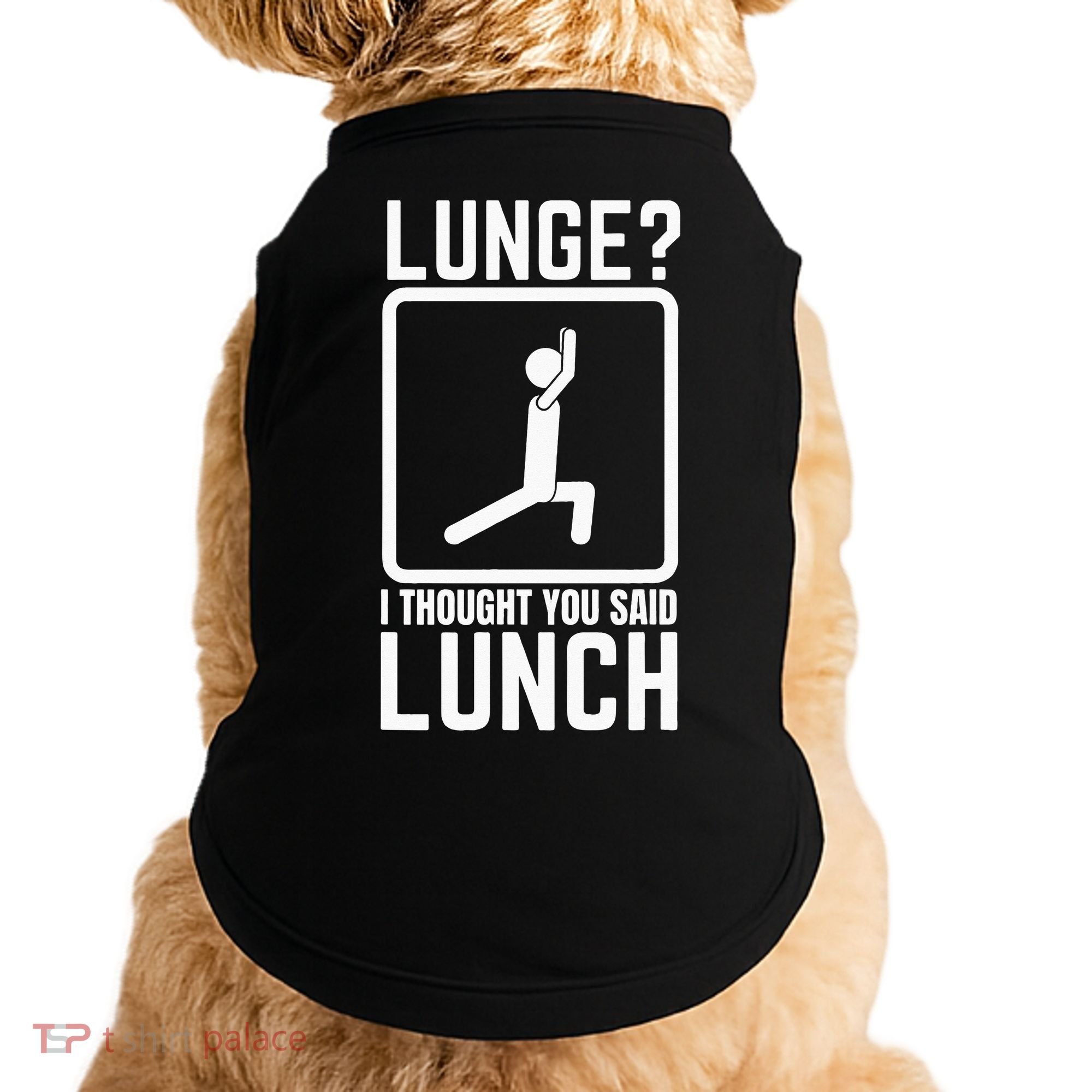 Funny Gym Workout Top Lunge Lunch Stick Figure Doggie Tank