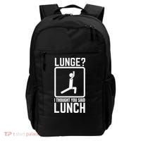 Funny Gym Workout Top Lunge Lunch Stick Figure Backpack thumb 0