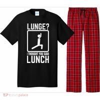 Funny Gym Workout Top Lunge Lunch Stick Figure Pajama Set thumb 0