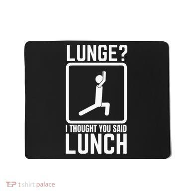 Funny Gym Workout Top Lunge Lunch Stick Figure Mousepad