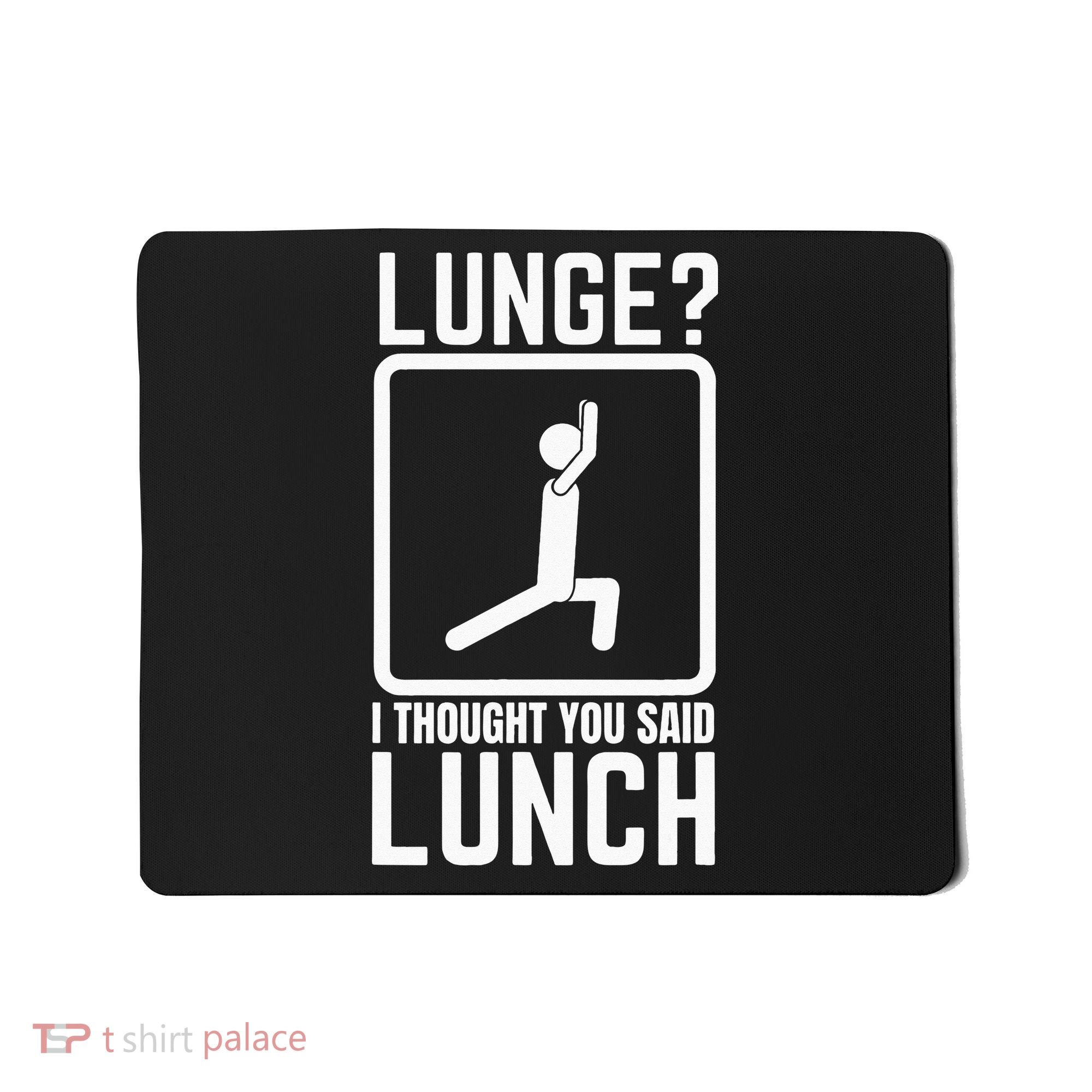 Funny Gym Workout Top Lunge Lunch Stick Figure Mousepad