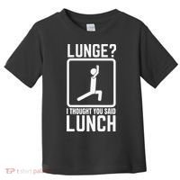Funny Gym Workout Top Lunge Lunch Stick Figure Toddler T-Shirt thumb 0