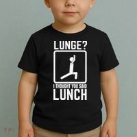 Funny Gym Workout Top Lunge Lunch Stick Figure Toddler T-Shirt thumb 2
