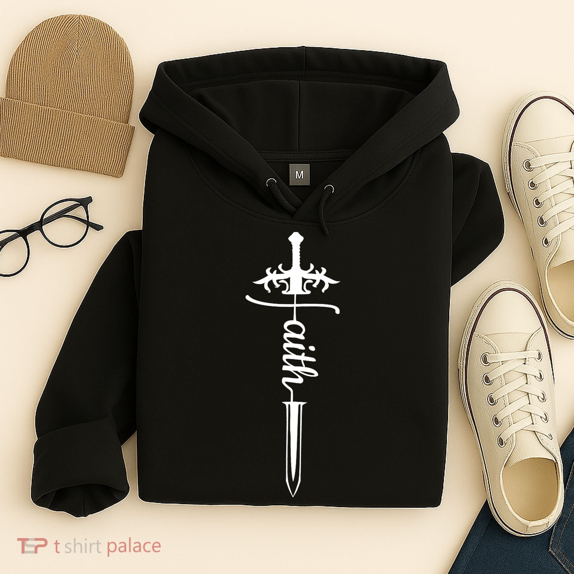 Faith Graphic Walk By Faith Not By Sight On Back Hoodie
