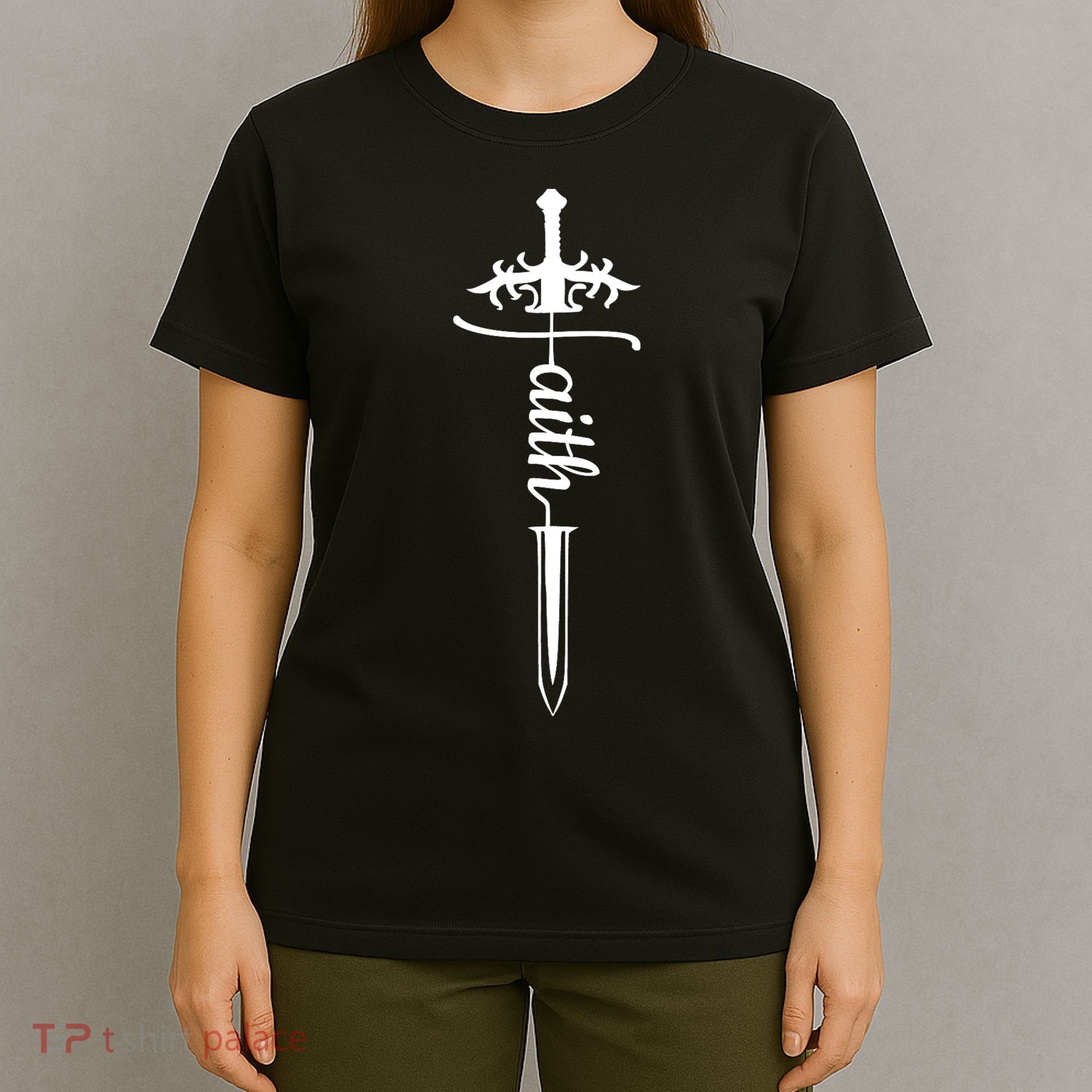 Faith Graphic Walk By Faith Not By Sight On Back T-Shirt