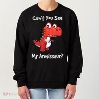 Funny Get Well Broken Arm Gift Dinosaur With A Cast Women's Sweatshirt thumb 0