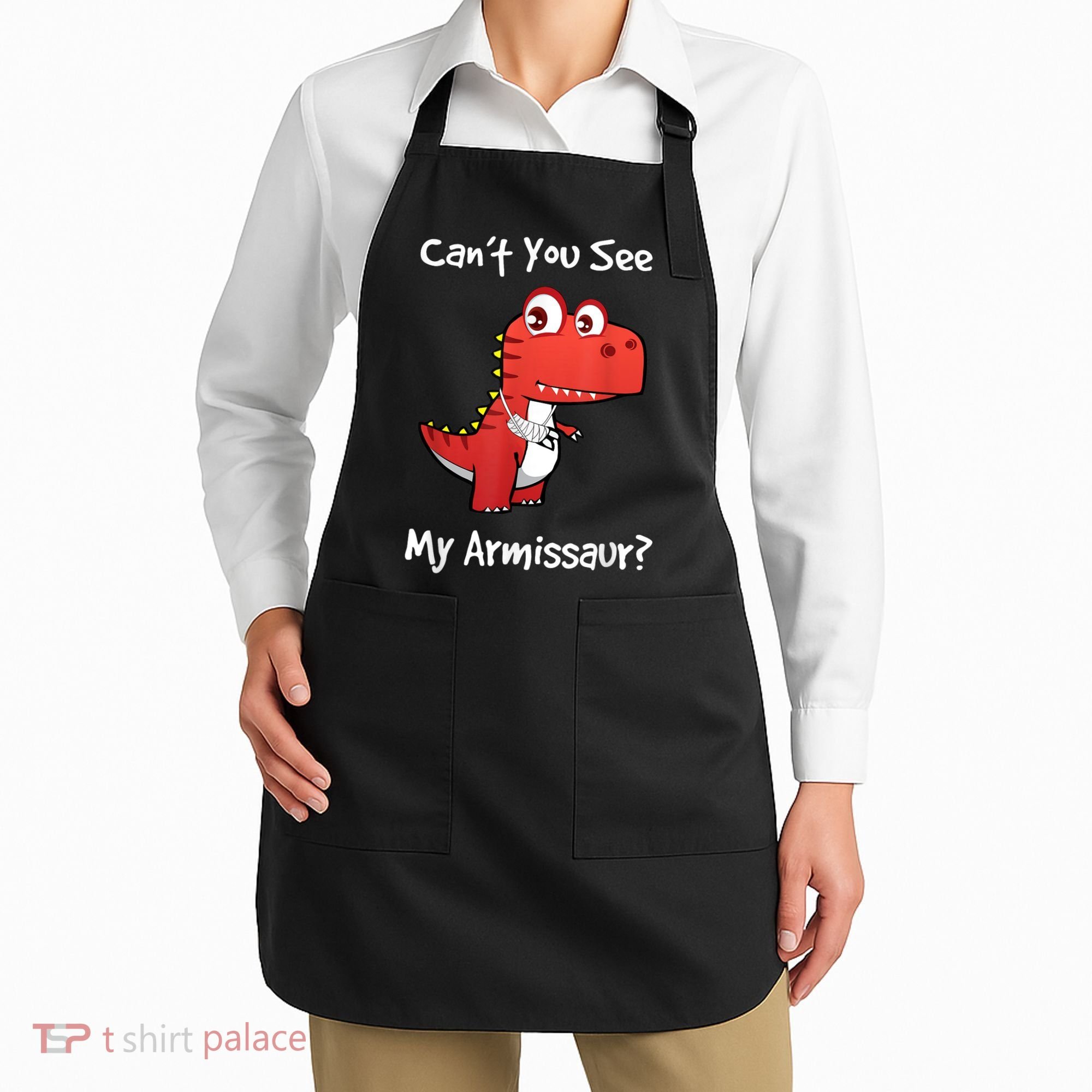 Funny Get Well Broken Arm Gift Dinosaur With A Cast Apron