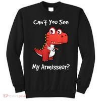 Funny Get Well Broken Arm Gift Dinosaur With A Cast Sweatshirt thumb 0