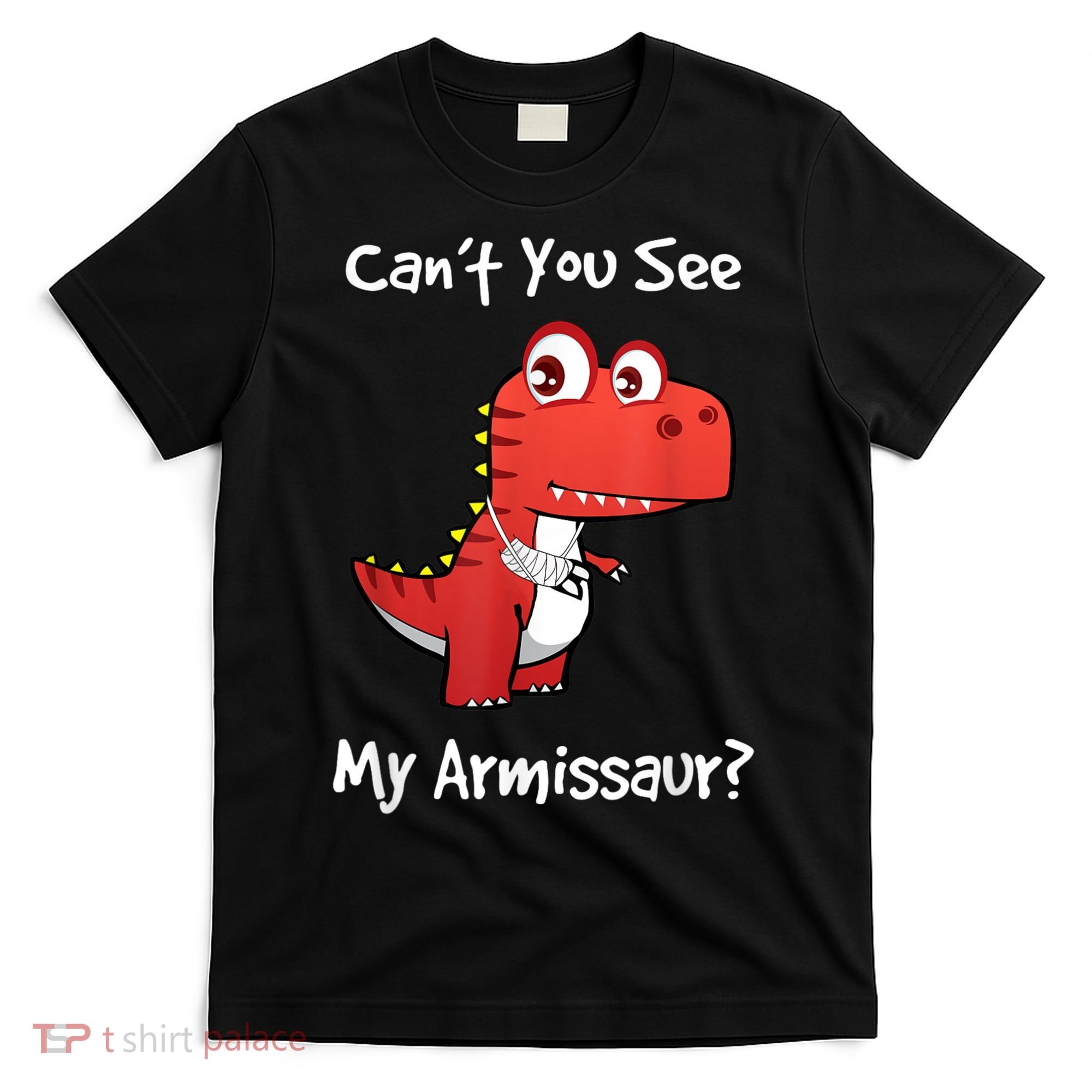Funny Get Well Broken Arm Gift Dinosaur With A Cast T-Shirt