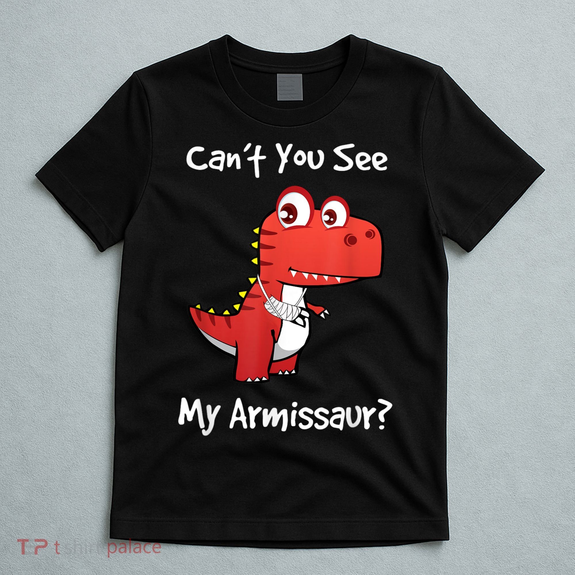 Funny Get Well Broken Arm Gift Dinosaur With A Cast T-Shirt