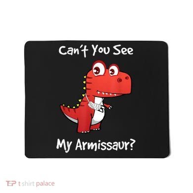 Funny Get Well Broken Arm Gift Dinosaur With A Cast Mousepad