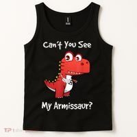 Funny Get Well Broken Arm Gift Dinosaur With A Cast Tank Top thumb 2