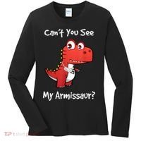Funny Get Well Broken Arm Gift Dinosaur With A Cast Women's Long Sleeve Shirt thumb 0