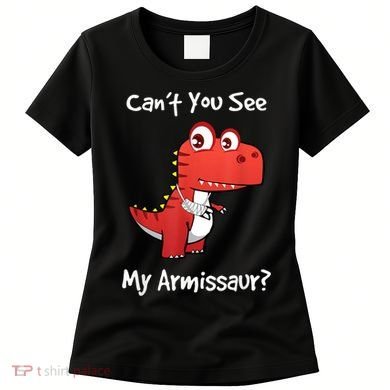 Funny Get Well Broken Arm Gift Dinosaur With A Cast Women's T-Shirt
