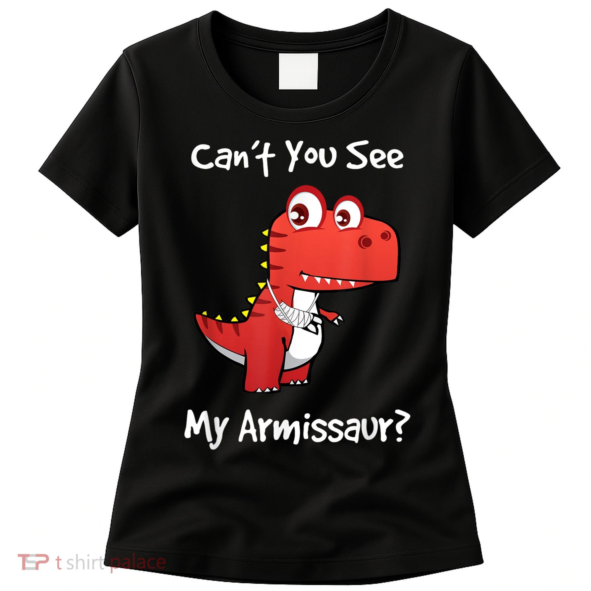 Funny Get Well Broken Arm Gift Dinosaur With A Cast Women's T-Shirt