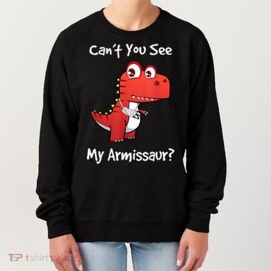 Funny Get Well Broken Arm Dinosaur With A Cast Women's Sweatshirt