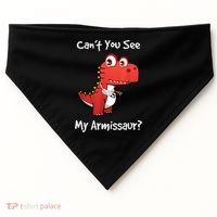 Funny Get Well Broken Arm Dinosaur With A Cast USA-Made Doggie Bandana thumb 0