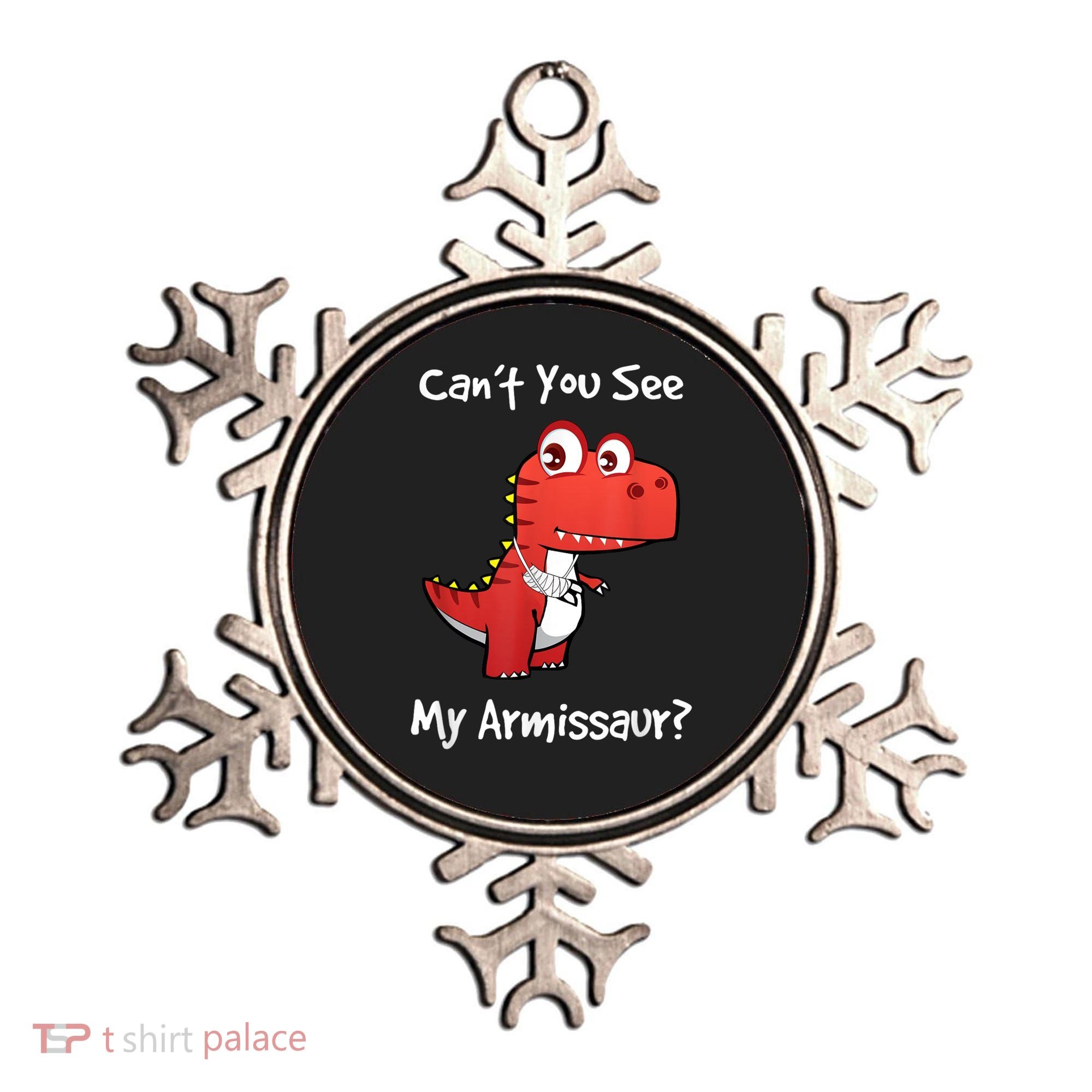 Funny Get Well Broken Arm Dinosaur With A Cast Ornament
