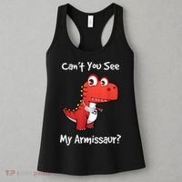 Funny Get Well Broken Arm Dinosaur With A Cast Women's Tank Top thumb 3