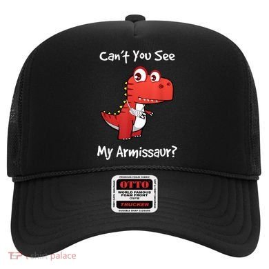 Funny Get Well Broken Arm Dinosaur With A Cast Hat