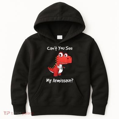 Funny Get Well Broken Arm Dinosaur With A Cast Kids Hoodie