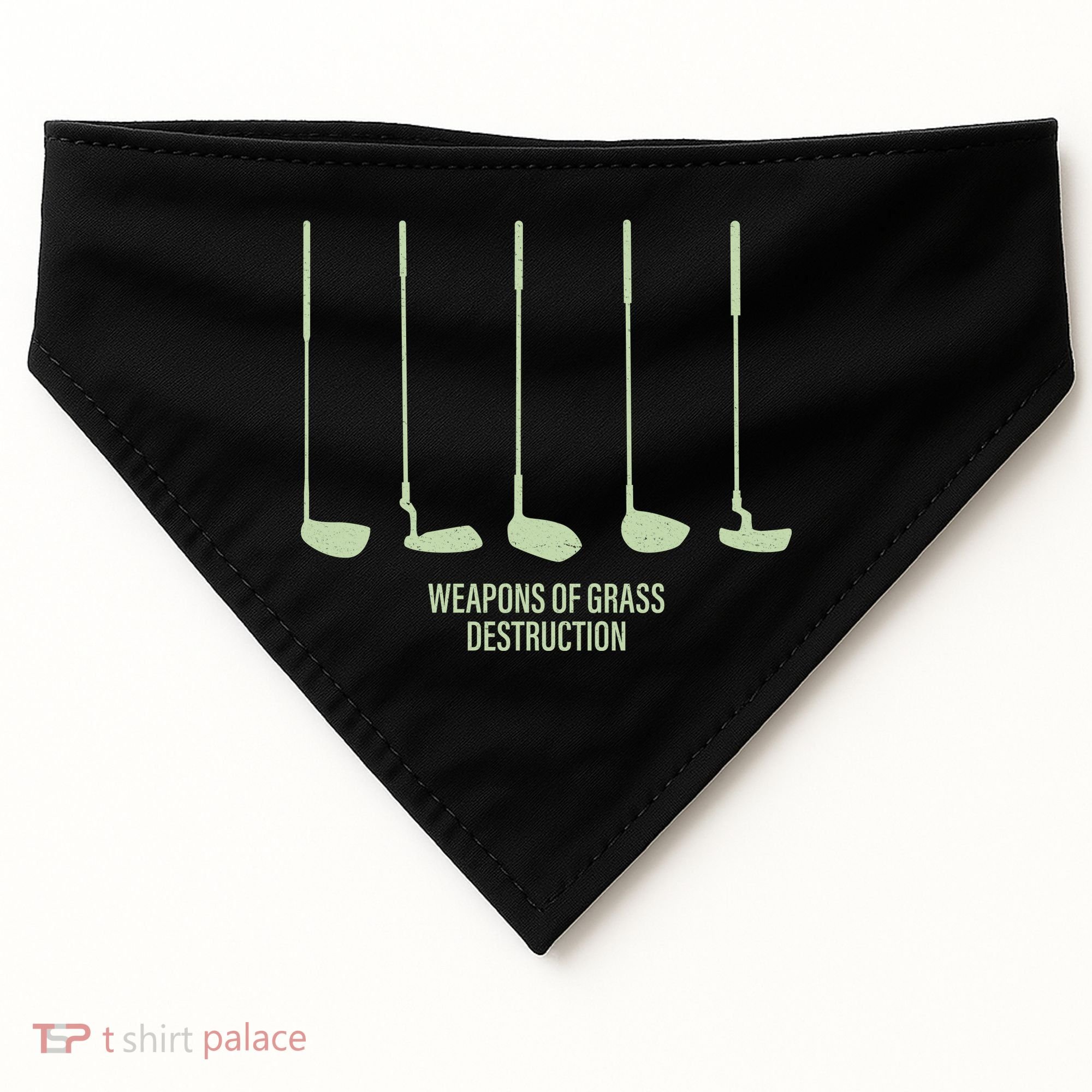 Funny Golf Weapons Of Grass Destruction Golf Clubs Drivers USA-Made Doggie Bandana