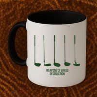 Funny Golf Weapons Of Grass Destruction Golf Clubs Drivers Coffee Mug thumb 2
