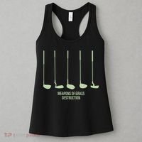 Funny Golf Weapons Of Grass Destruction Golf Clubs Drivers Women's Tank Top thumb 3
